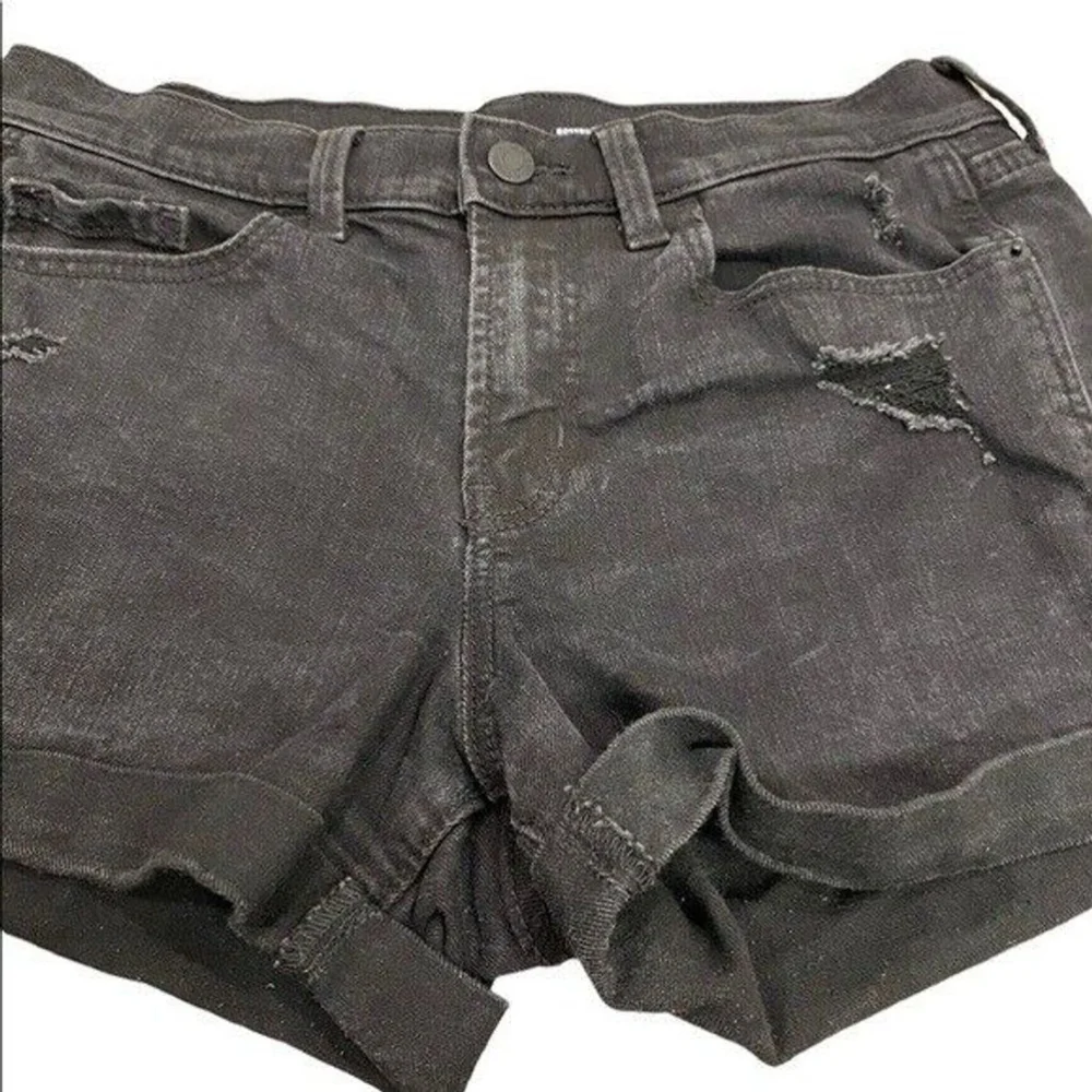 Old Navy Boyfriend Shorts Womens Size 4 Distressed Black Denim